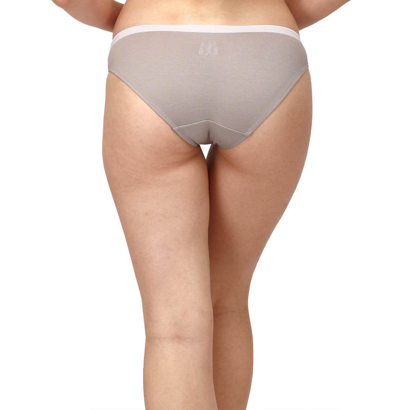 SOIE Woman - Mid Rise Medium Coverage Solid and Printed Cotton Stretch Brief Panty (Assorted Pack of 3) - Panty -for Women