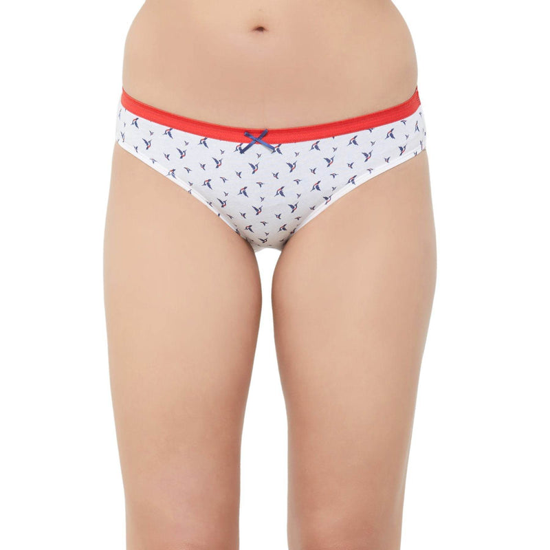 SOIE Woman - Mid Rise Medium Coverage Solid and Printed Cotton Stretch Brief Panty (Pack of 3) - Panty -for Women