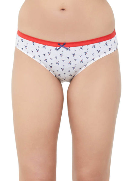 SOIE Woman - Mid Rise Medium Coverage Solid and Printed Cotton Stretch Brief Panty (Pack of 3) - Panty -for Women