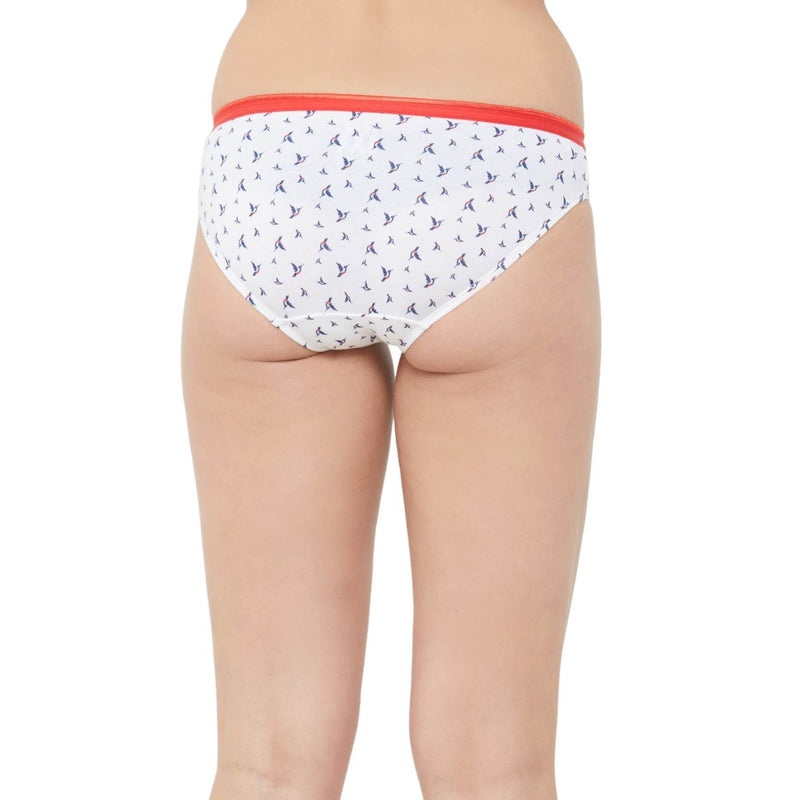 SOIE Woman - Mid Rise Medium Coverage Solid and Printed Cotton Stretch Brief Panty (Pack of 3) - Panty -for Women