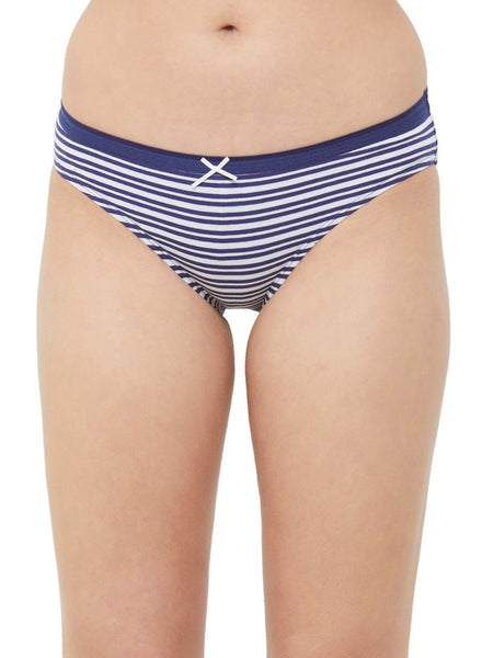 SOIE Woman - Mid Rise Medium Coverage Solid and Printed Cotton Stretch Brief Panty (Pack of 3) - Panty -for Women