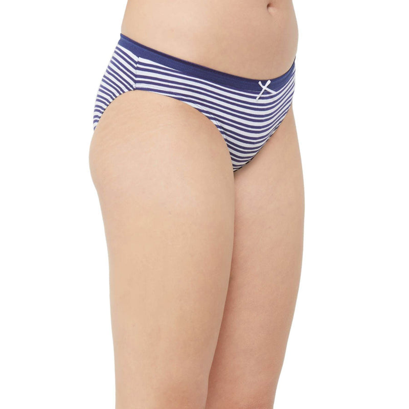 SOIE Woman - Mid Rise Medium Coverage Solid and Printed Cotton Stretch Brief Panty (Pack of 3) - Panty -for Women