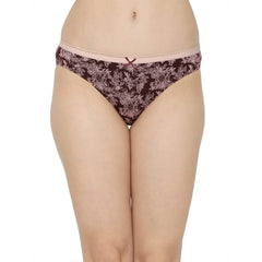 SOIE Woman - Mid Rise Medium Coverage Solid and Printed Cotton Stretch Brief Panty (Pack of 3) - Panty -for Women