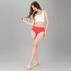 SOIE Woman - High Waist Full Coverage Solid Cotton Briefs (Assorted Pack of 6) - Panty -for Women