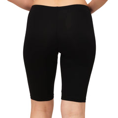 SOIE Woman - Solid Polyamide Spandex Knee Length Cycling Shorts - Cycling Shorts -for Women