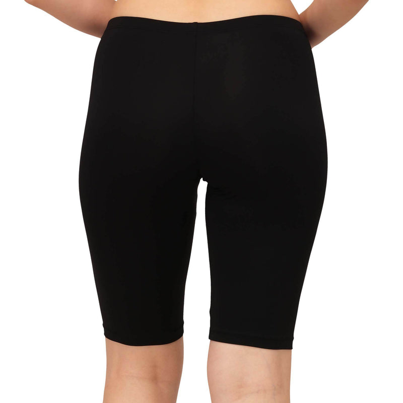 SOIE Woman - Solid Polyamide Spandex Knee Length Cycling Shorts - Cycling Shorts -for Women