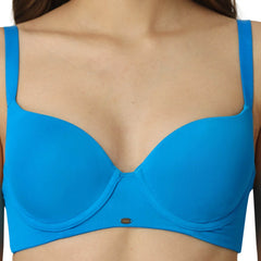 SOIE Woman - Medium Coverage Padded Wired T-shirt Bra with High Rise Full Coverage Brief - -for Women