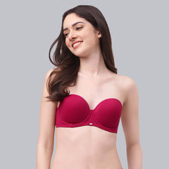 SOIE Woman - Medium Coverage Padded Wired Multiway Strapless Bra with Detachable Straps - Bra -for Women