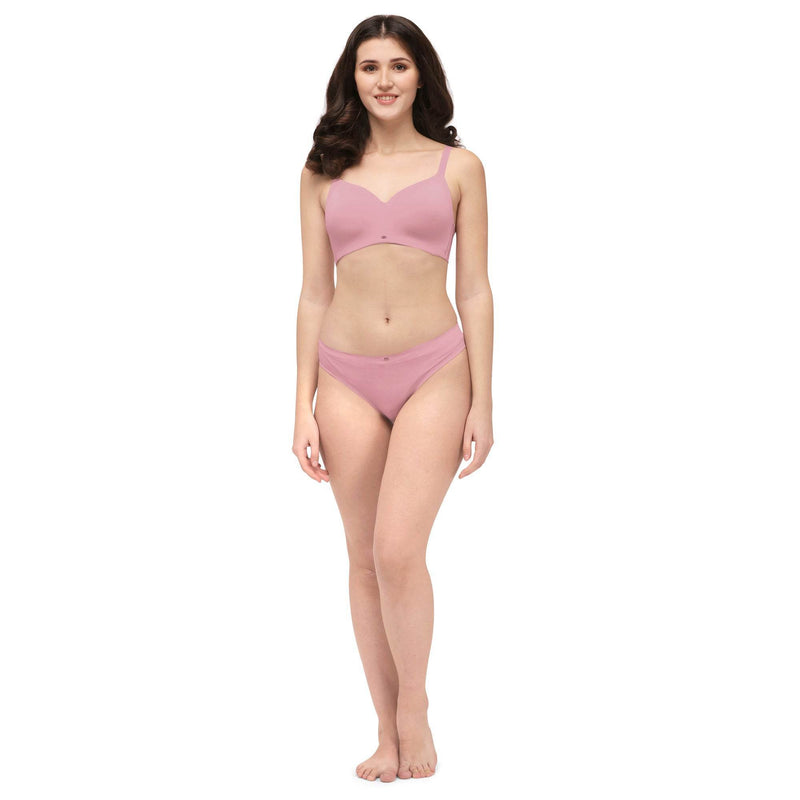 SOIE Woman - Full Coverage Padded Non Wired Ultra Soft Seamless Bra Combo - -for Women