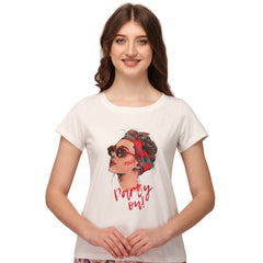SOIE Woman - Half sleeve printed T-shirt - -for Women