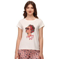SOIE Woman - Half sleeve printed T-shirt - -for Women