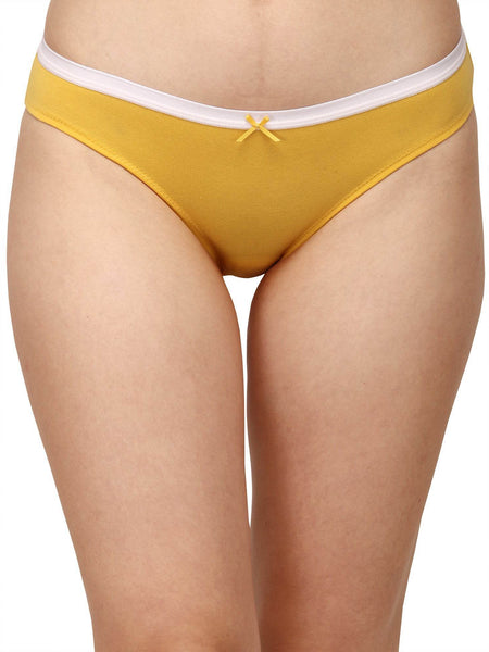 SOIE Woman - Mid Rise Medium Coverage Solid and Printed Cotton Stretch Brief Panty (Pack of 3) - Panty -for Women