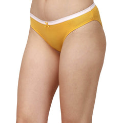 SOIE Woman - Mid Rise Medium Coverage Solid and Printed Cotton Stretch Brief Panty (Pack of 3) - Panty -for Women