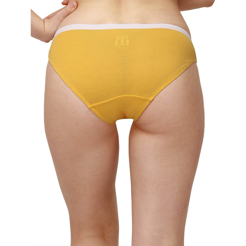 SOIE Woman - Mid Rise Medium Coverage Solid and Printed Cotton Stretch Brief Panty (Pack of 3) - Panty -for Women