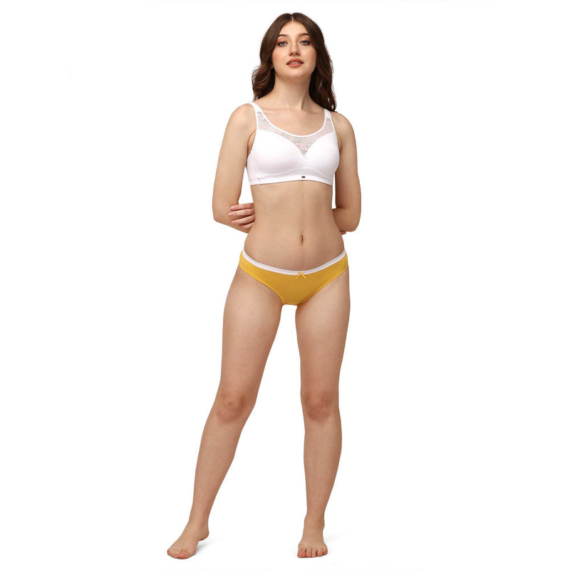 SOIE Woman - Mid Rise Medium Coverage Solid and Printed Cotton Stretch Brief Panty (Pack of 6) - Panty -for Women