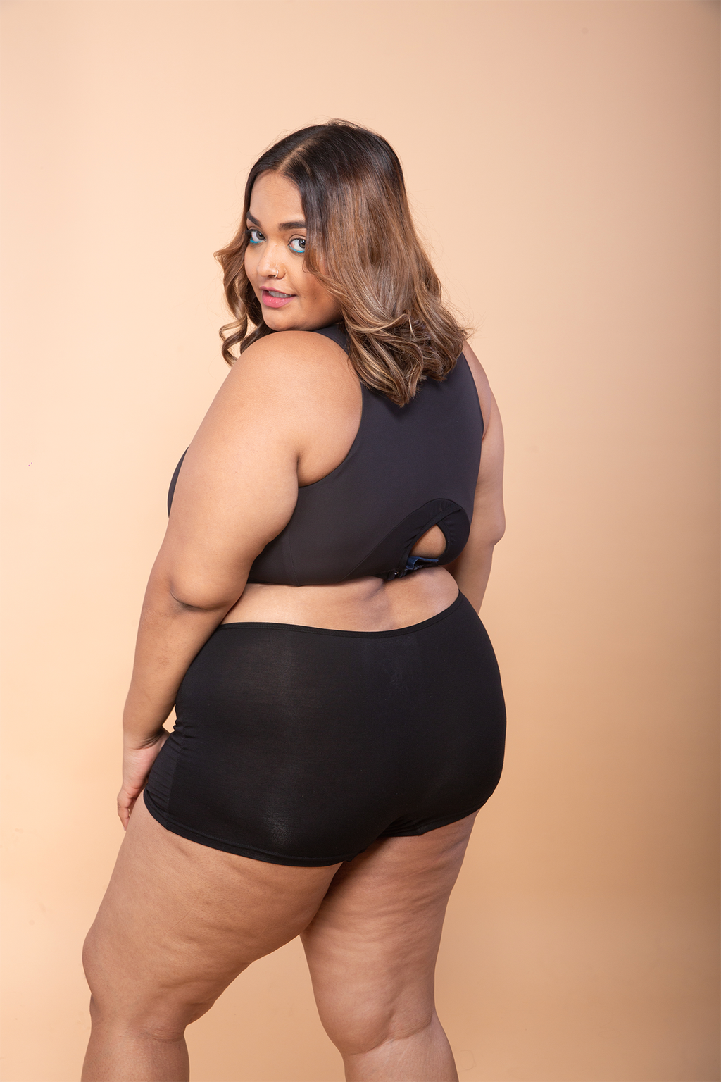 Tilt modal boyshorts – black underwear for women, leak proof and sweat-free.