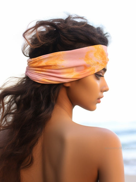 Tie Dye Hair Band : Orange Shade