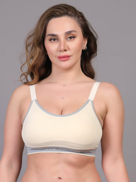 Women Beginners Anti Bacterial Full Coverage Lightly Padded Sports Bra