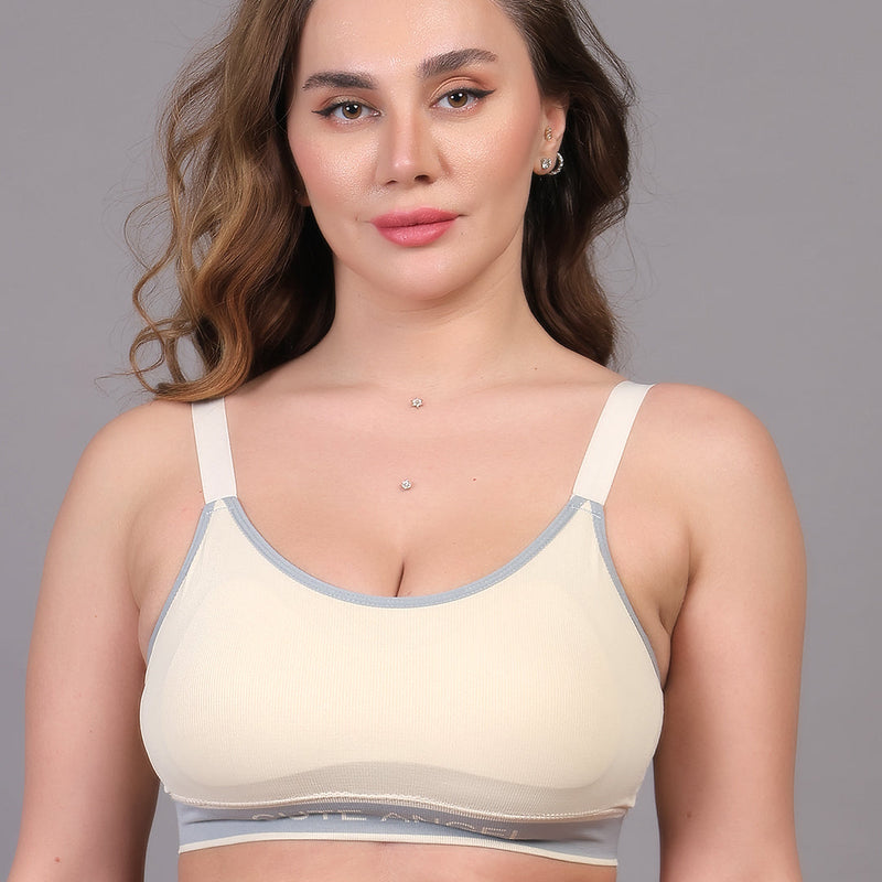 Women Beginners Anti Bacterial Full Coverage Lightly Padded Sports Bra