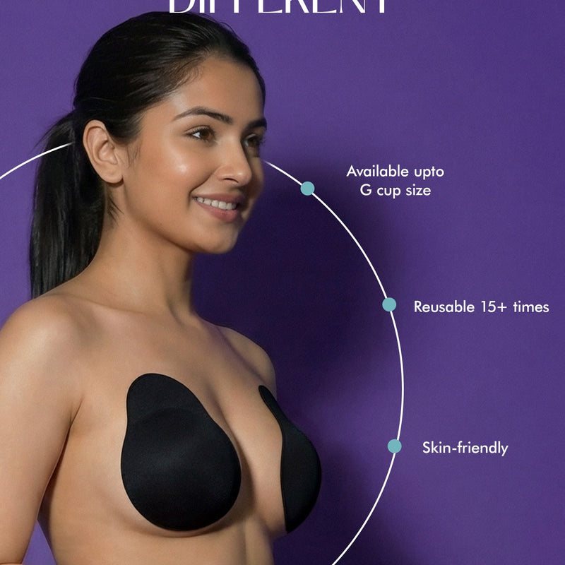 Reusable Breast Lift Cups - black - F-G