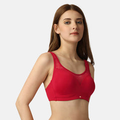SOIE Woman - Full Coverage Padded Non Wired Lace Detail Cami Bra - -for Women
