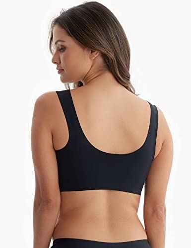 Pullover Wireless Bras for Women, Seamless Full Coverage U Neck No wire T-Shirt Bra