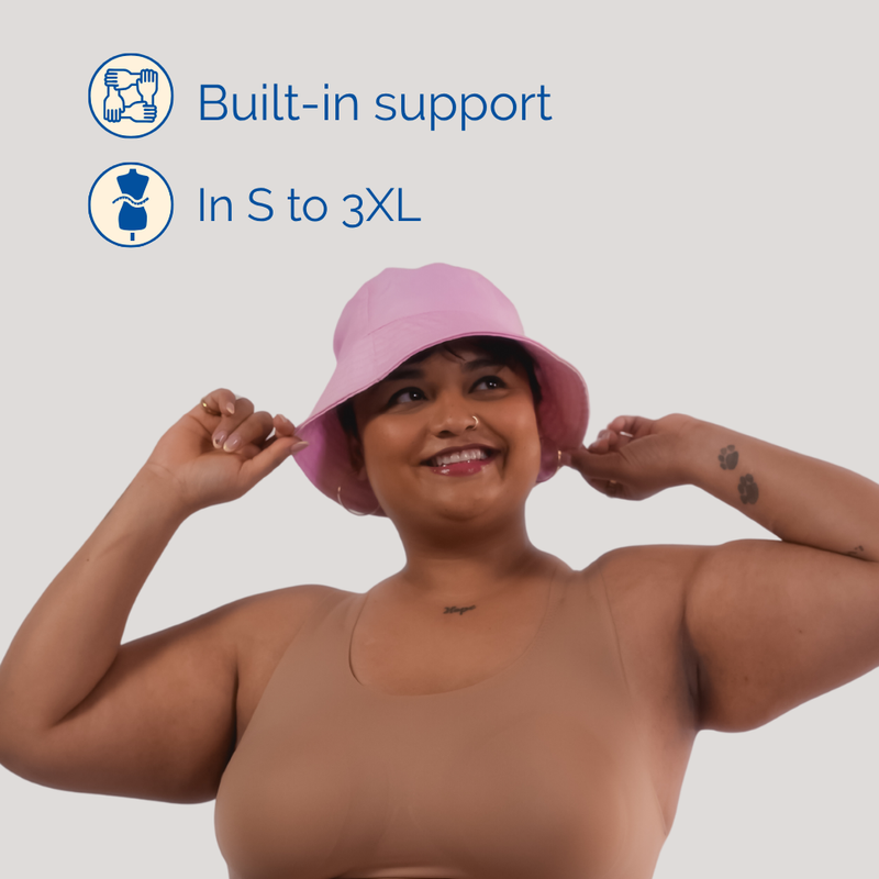 Fursat Crossback All-Size Bras for Women | Bundle of 2 - Beige & Pink 