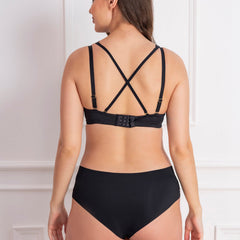 Padded Underwired Lace Panel T-Shirt Bra
