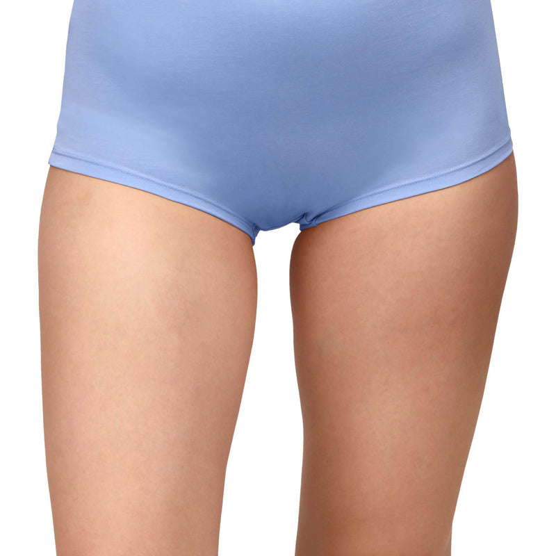 SOIE Woman - High Rise Full Coverage Cotton Spandex Boyshorts (Pack of 2) - Panty -for Women