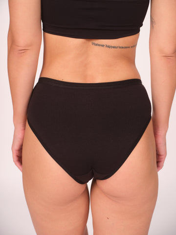 Mid Waist Hipster Panty With Outer Elastic Bundle Of 5 - ( Grey, 2 Black & 2 Beige)