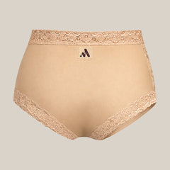 MAROON Veil High Shorts Find My Skin Tone Cotton Elastane High Rise Briefs Soft Stretchy Full Coverage High Waist Hold Zero Roll Grip Vanishing Waistband Hipster Pack of 2 Panty Combo