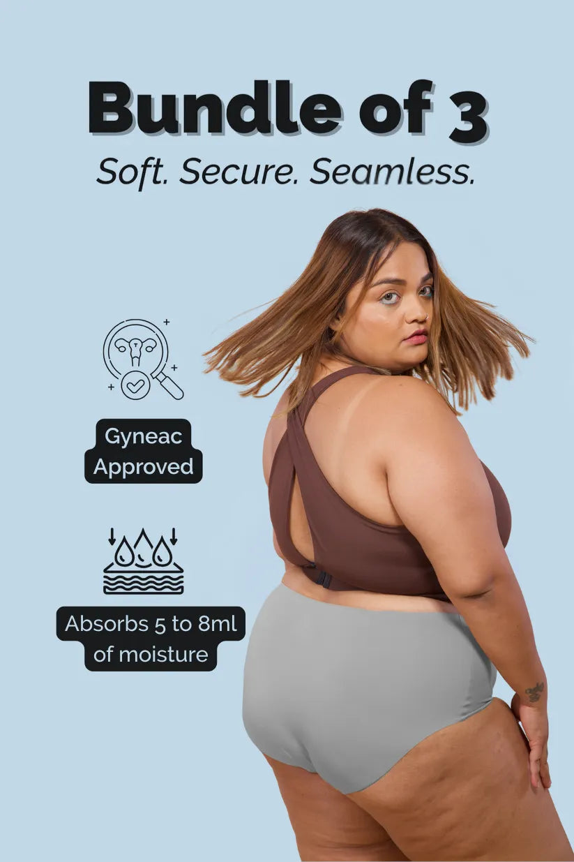 Vapour Pack of 3 - Grey Seamless Undies