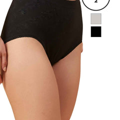Pack Of 2 Women's Soft Organic Full Coverage High-Rise Stretchable Pregnancy and Maternity Panty