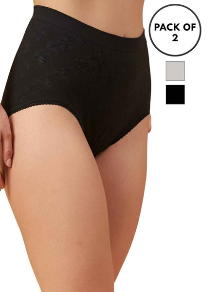 Pack Of 2 Women's Soft Organic Full Coverage High-Rise Stretchable Pregnancy and Maternity Panty