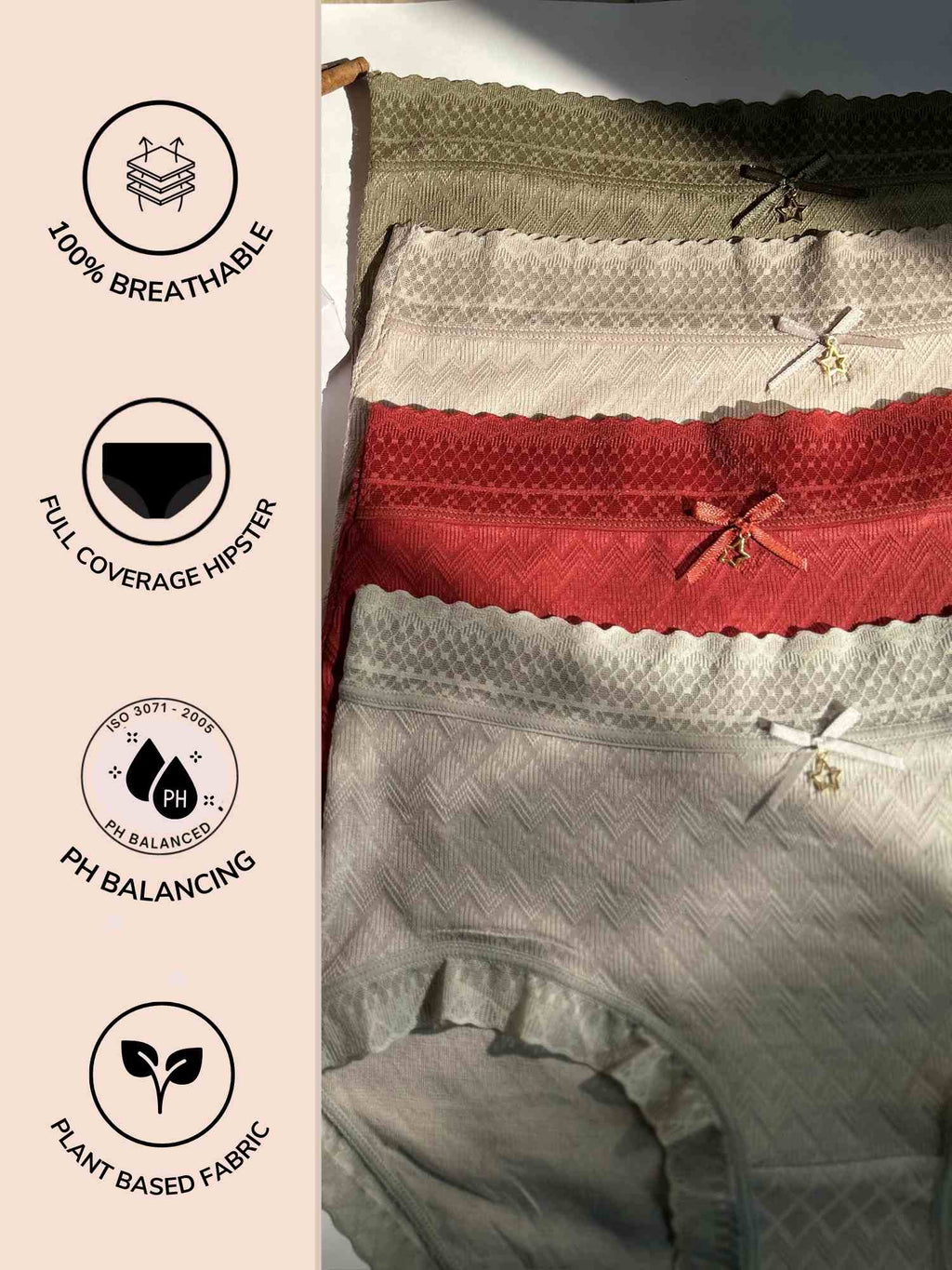 Lacy CornSilk Briefs – Breathes With You. Soft on Skin. Kind to Earth.