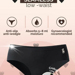 4 Pack - Black Low-waist Seamless Underwear