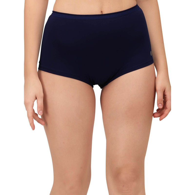 SOIE Woman - High Rise Full Coverage Cotton Spandex Boyshorts (Pack of 2) - Panty -for Women