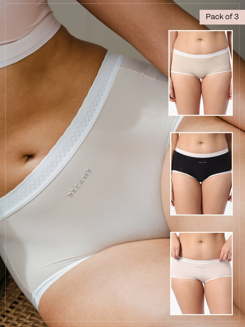 Bundles - Corn Bae Full Coverage Boy Shorts Soft Plant Based Lacy Underwear