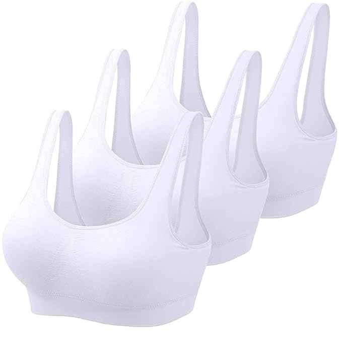 Women Pack Of 3 Breathable Full Coverage No Underwire Slight Lift up Comfortable Air Sports Bra