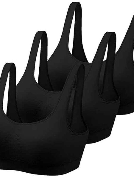 (Pack Of 3) Women Breathable Full Coverage No Underwire Slight Lift up Comfortable Air Sports Bra