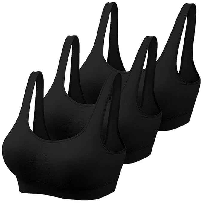 (Pack Of 3) Women Breathable Full Coverage No Underwire Slight Lift up Comfortable Air Sports Bra
