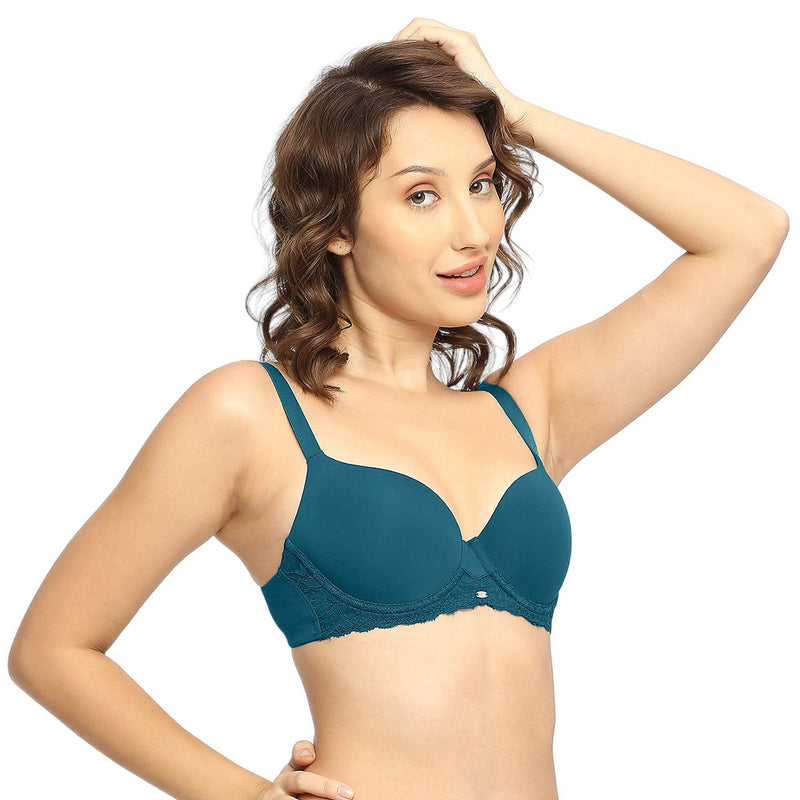 SOIE Woman - Medium Coverage Padded Wired Lace Bra - -for Women