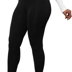 Plus Size Women Black Comfort Fleece Footed Fur Stocking Winter Wear Extra Warm, Woolen High Waisted Lined Thigh Highs