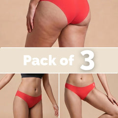 3 Pack - Red Low-waist Seamless Underwear