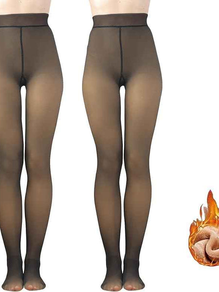 Brachy Girls Pack Of 2 Girls Thermal Fleece Lined Winter Warm Tights Pantyhose Stockings