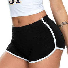 Women Sports Cotton Spandex Mid-Rise Cotton Workout Shorts
