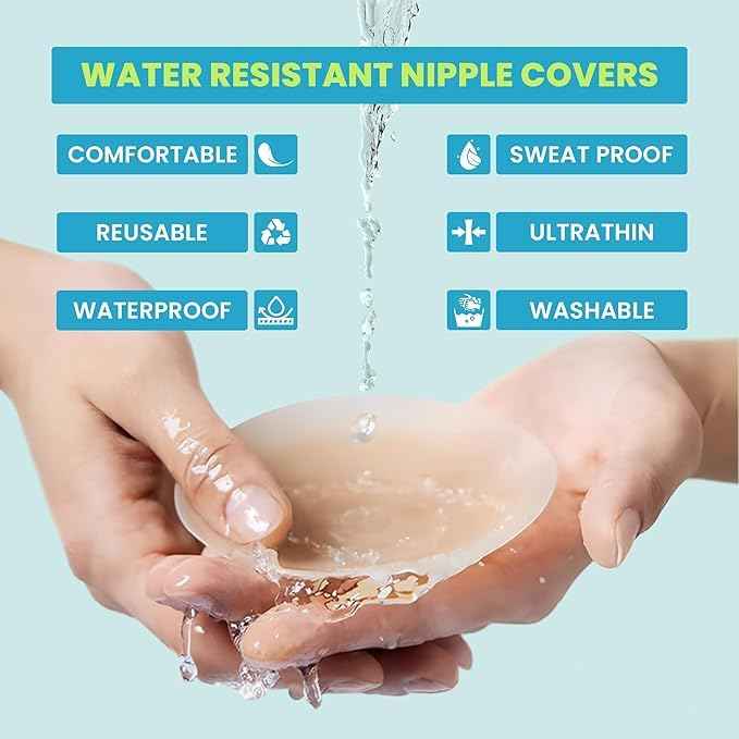 Nippless Reusable Silicone Nipple Covers for Women - 4 Pairs Breast Petals