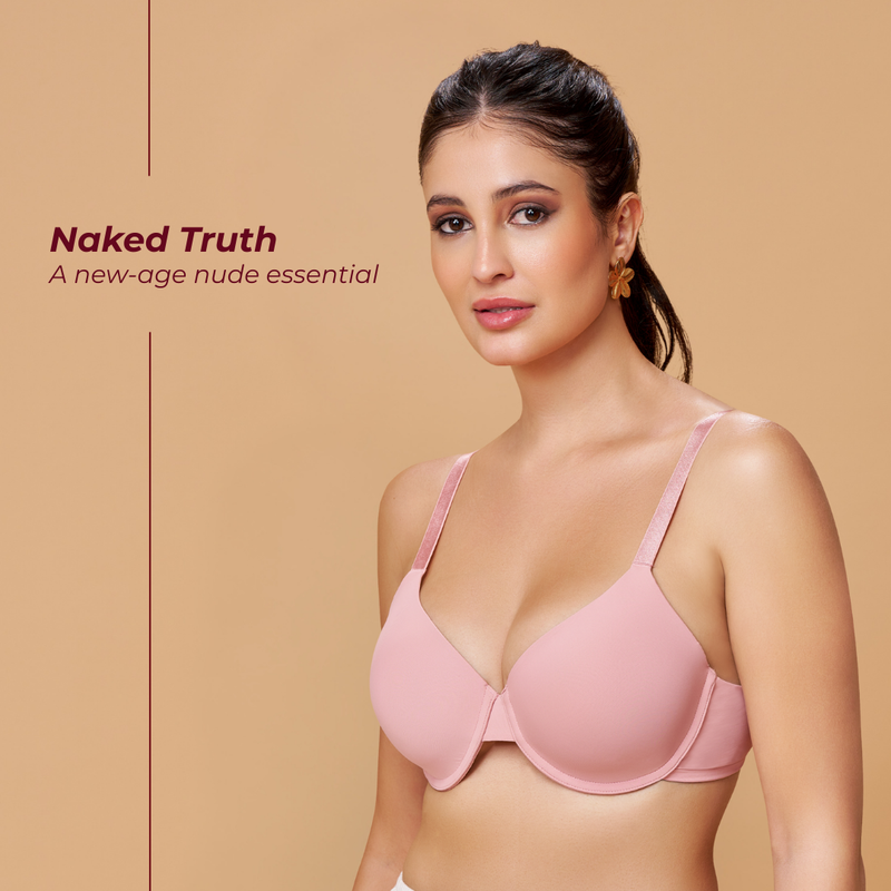 MAROON Mistpink Seamless Padded Underwired Full Coverage T-Shirt Bra for Women
