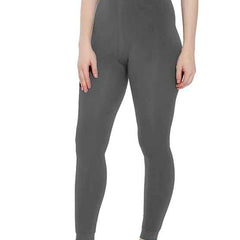 Grey Bottom Thermals Warm Winter High Waist Tummy Control Fleece Leggings for Womens