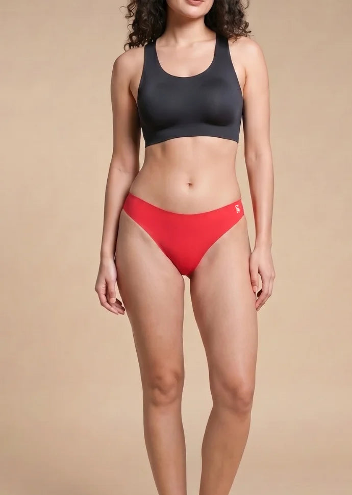 2 Pack - Red Low-waist Seamless Underwear